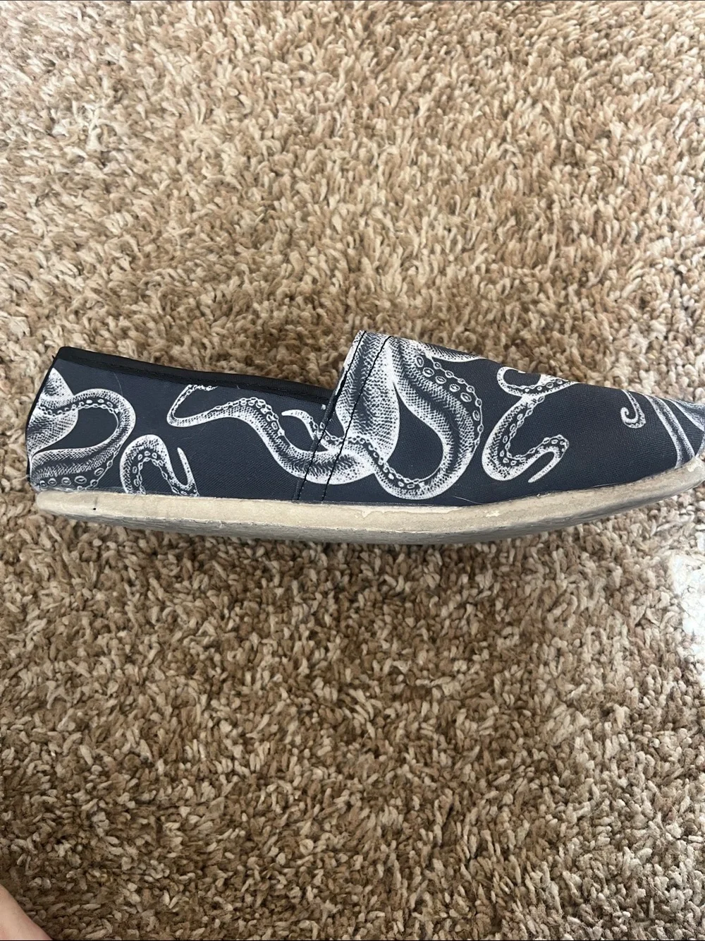 Octopus Tentacle Cloth Espadrille Slip-Ons Size 9